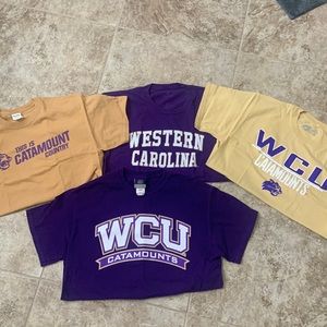 WCU Western Carolina University 4 Cotton T-Shirts Size M